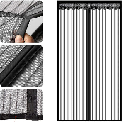 Door Curtain-Mesh Screen Net Home Magnetic Foldable Anti Mosquito Door Curtain