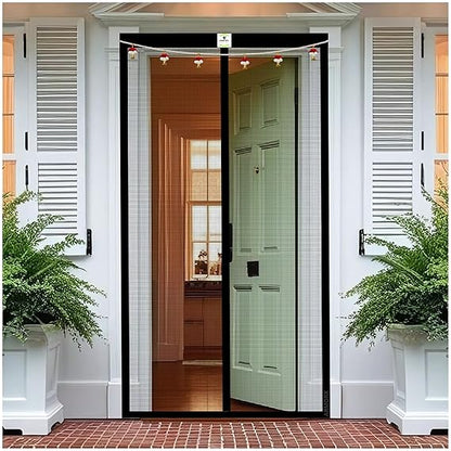 Door Curtain-Mesh Screen Net Home Magnetic Foldable Anti Mosquito Door Curtain